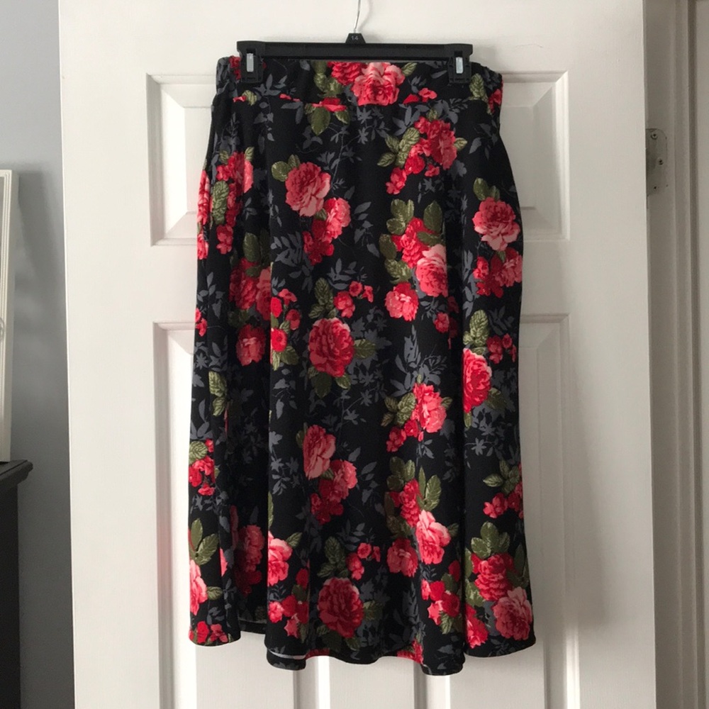 Floral Amelia James A-Line Skirt XL